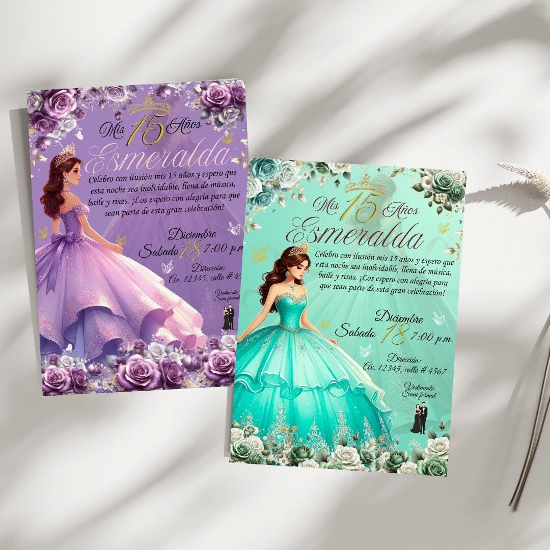 Invitación aguamarina - Etsy México, image size:1080x1080