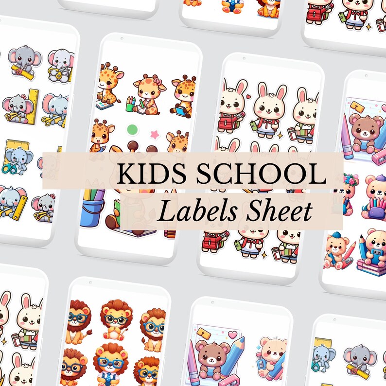 Printable Cute Animal Classroom Stickers for Teachers Print and Cut ...