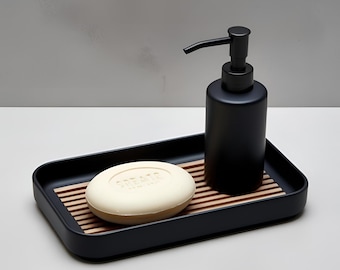 Modern Drip Inlay Soap Dish, Bathroom Sink Organizer, Keeps Soap Dry