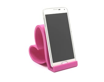 Heart Shaped Cell Phone Holder, Colorful Desk Decor Stand, Love Gift