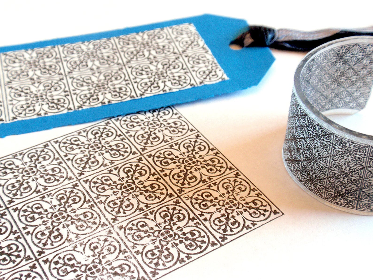 Background Texture Rubber Stamp 6 Choices Moroccan Tile | Etsy