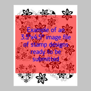 Design your Own Rubber Stamp sheet, 3 Sizes, Your Art, Clay Texture sheets, Paper art stamps, DIY unmounted rubber stamps image 3