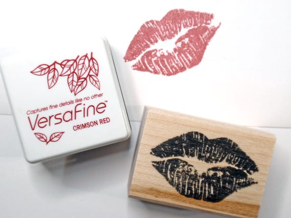 Skull & Cross Buns Mini Artisan Rubber Stamp - Lips Skull & Cross Buns Mini Artisan Rubber Stamp - Lips