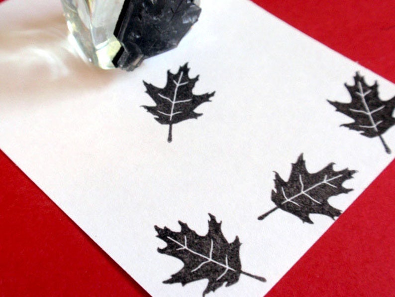 Acorn Rubber Stamp, Oak rubber stamp Handmade by BlossomStamps image 2