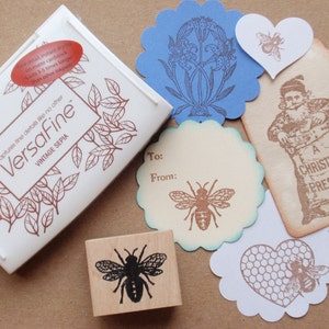 Sepia Brown Ink Pad - Versafine by Tsukineko - Full sized  - The BEST ink for Detailed Rubber Stamps says Blossom Stamps