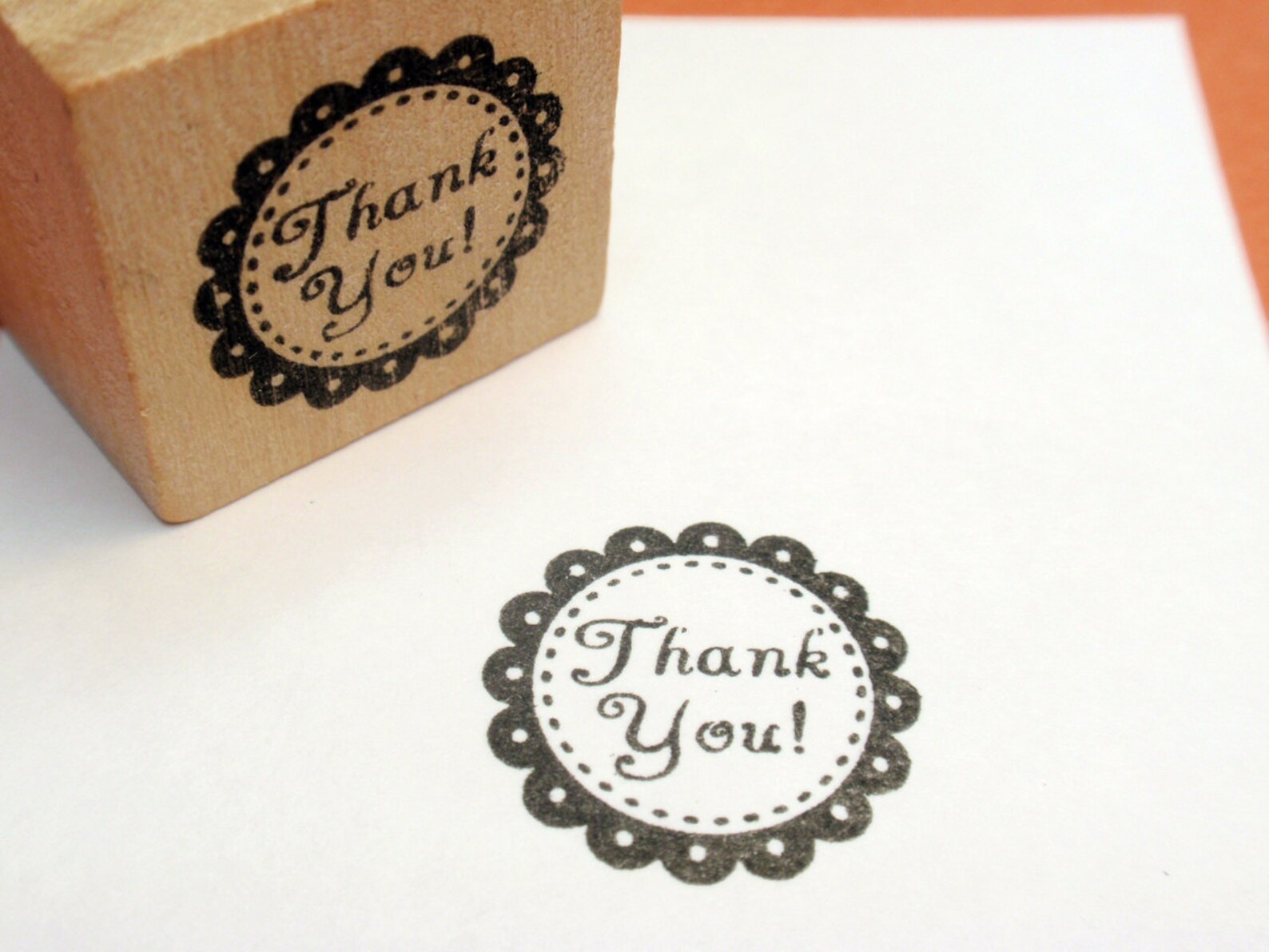Thank You Rubber Stamp Handmade rubber stamp by Etsy