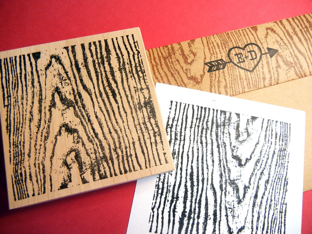 Detailed Woodgrain Texture Rubber Stamp Background Stamp Etsy