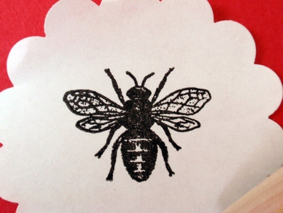 Bee Rubber Stamp, Honeybee Stamp, Honey Favor Stamp, Gift for Beekeeper  Handmade by Blossomstamps 