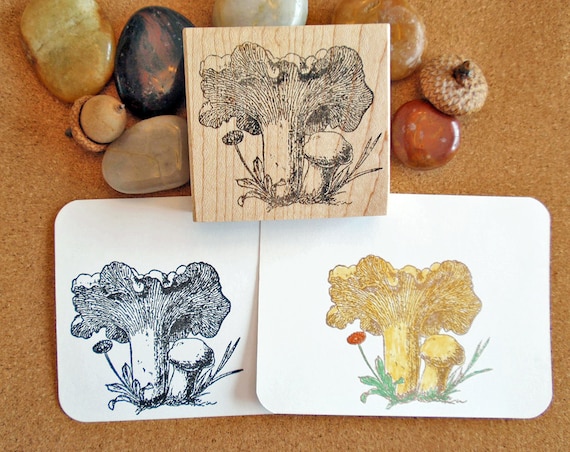 Mushroom Rubber Stamp Set With Morel Mushroom Pattern Morel Mushroom ...
