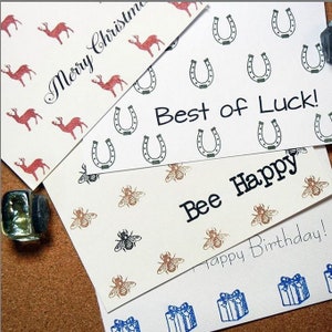 Tiny 16mm Rubber Stamps, Build Your Own Stamp Sets of 5, Over 130 choices by Blossom Stamps image 5