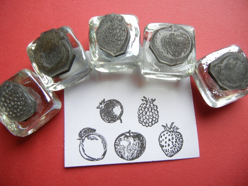 Tiny 16mm Rubber Stamps, Build Your Own Stamp Sets of 5, Over 130 choices by Blossom Stamps image 7