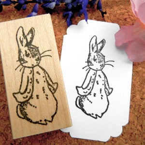 Tampon Peter Rabbit, tampon Beatrix Potter, tampon en caoutchouc baby shower - fait main par BlossomStamps