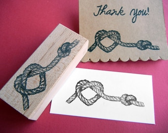 Rope Heart rubber stamp, Sailors Knot stamp, Tie the Knot or Nautical Wedding Wedding Stationery Stamp