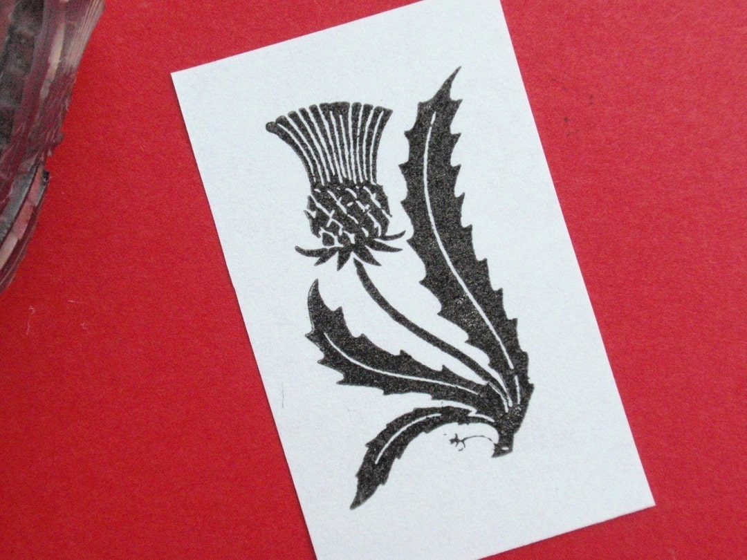 Thistle Rubber Stamp, Scottish Thistle, Wildflower Stamp by Blossom Stamps Etsy