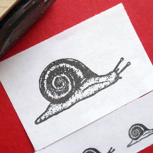 Sello de goma con forma de caracol, sello postal, regalo para jardineros, imagen antigua, hecho a mano por Blossom Stamps