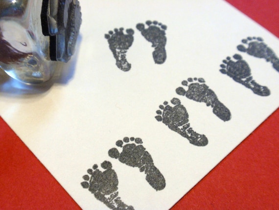 stamp baby footprint