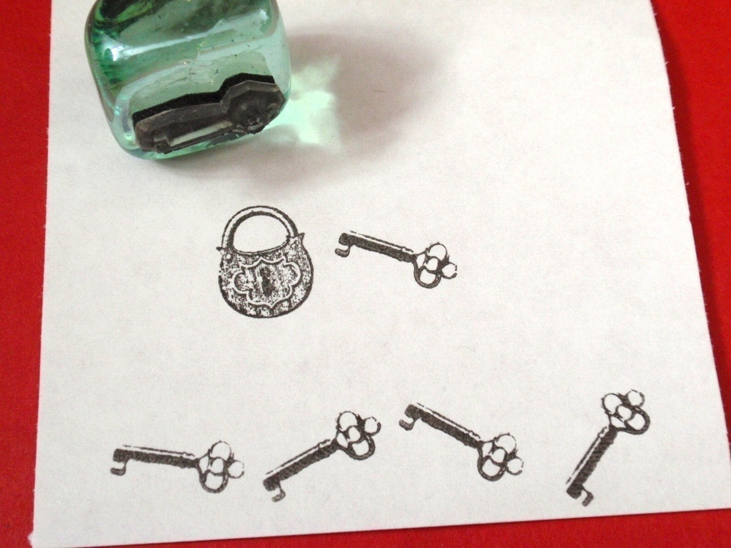 Antique Key Rubber Stamp Handmade rubber stamp by Etsy