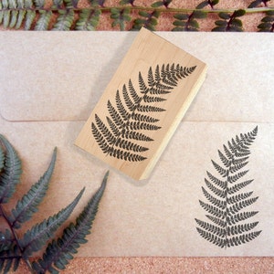 Tampon en caoutchouc avec des feuilles de fougères, tampon en caoutchouc avec des feuilles - Fait main par Blossom Stamps