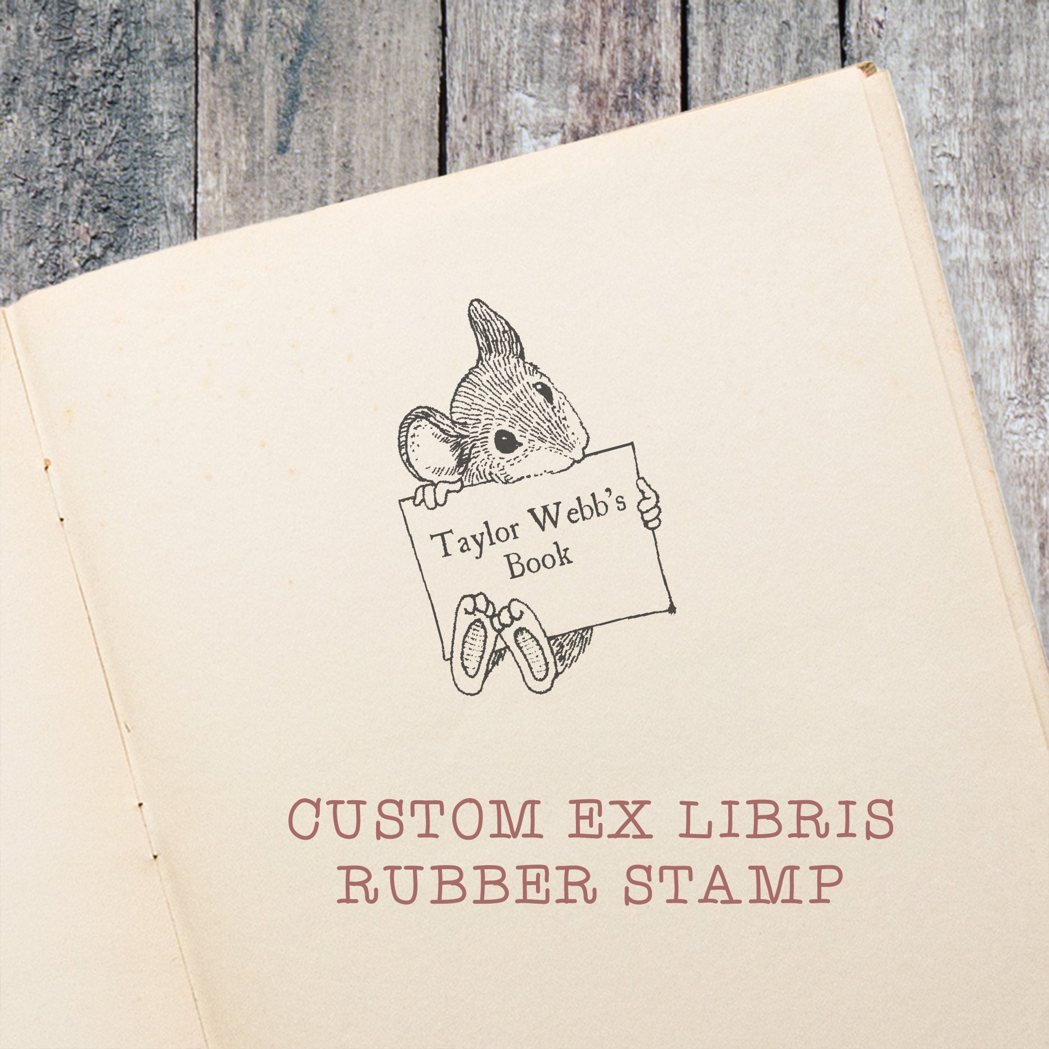 Cute Animal Stamp, Custom Name Stamp, Name Stamp, Gift Stamp