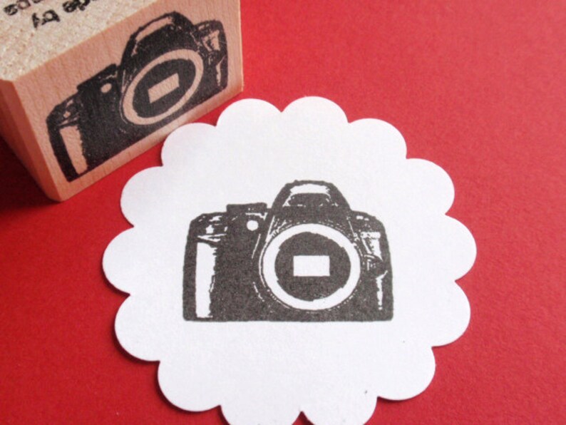 Mini Camera Rubber Stamp, Tiny SLR Camera Icon Stamp, Photography ...