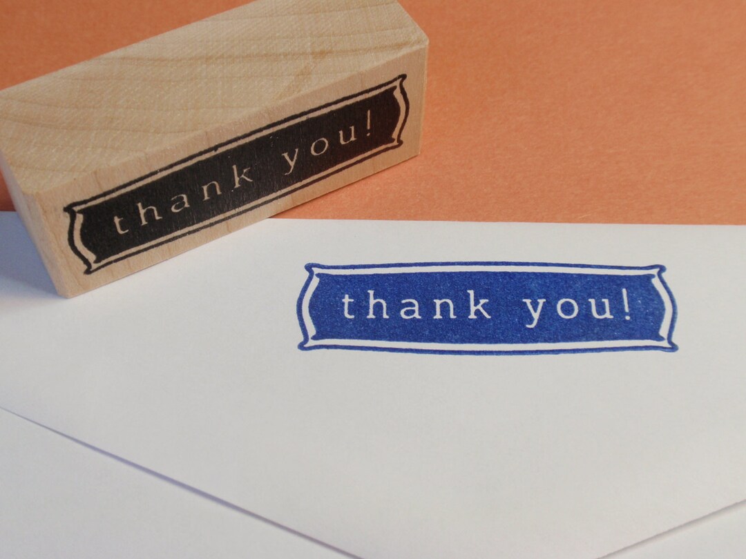 Thank You Note Rubber Stamp, Thank You Card Stamp, Business Packaging