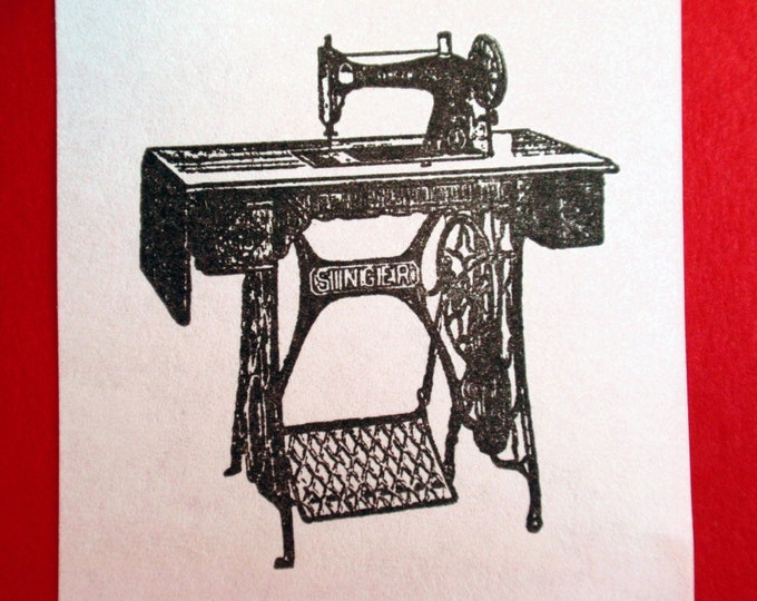 Antique Sewing Machine Rubber Stamp Photopolymer Handmade by Etsy