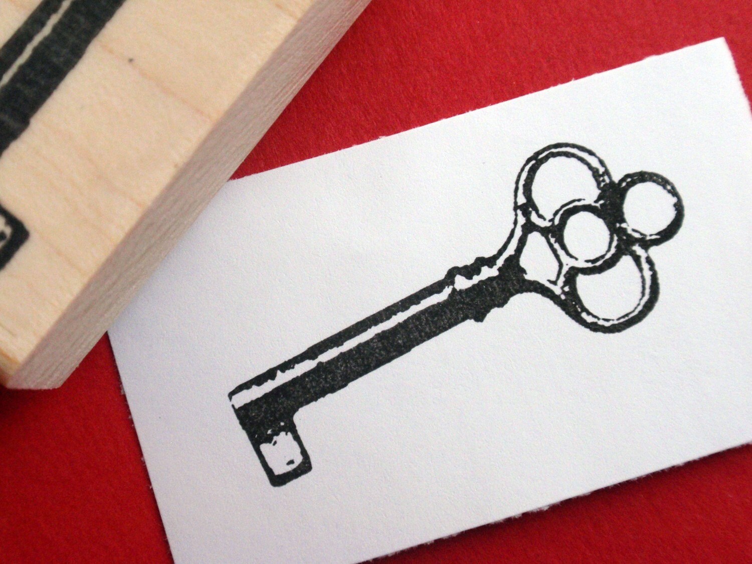 Antique Key Rubber Stamp Handmade by BlossomStamps Etsy