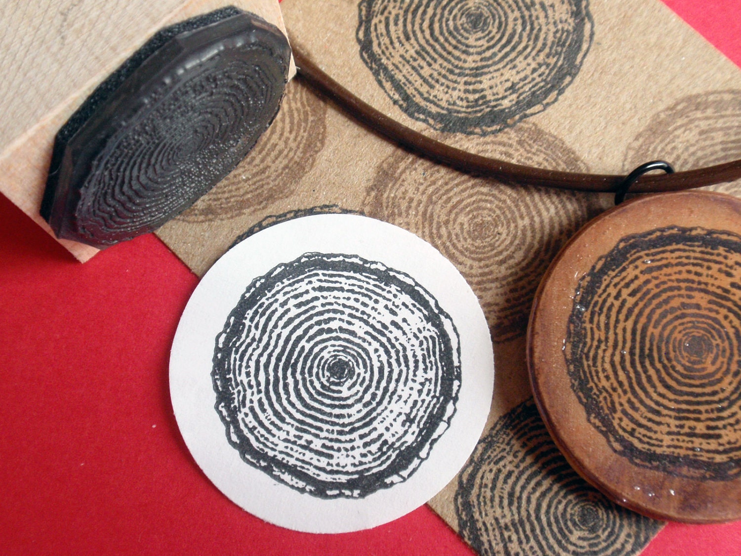 Tree Ring Stamp Wood Slice Stamp Wood Texture Large by Etsy