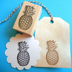 Pineapple Rubber Stamp, Tropical Fruit Stamp, Hawaiian Pineapple stamp, Pina Colada stamp