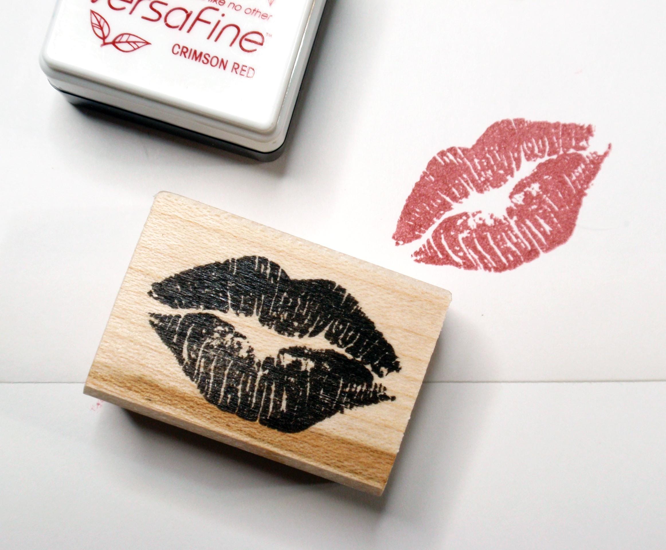 Skull & Cross Buns Mini Artisan Rubber Stamp - Lips Skull & Cross Buns Mini Artisan Rubber Stamp - Lips