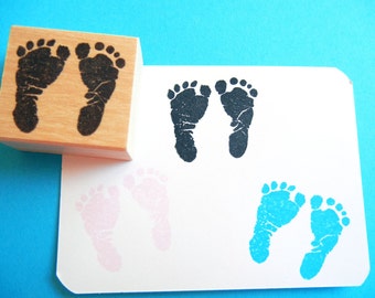 Baby Footprint Rubber Stamp by BlossomStamps