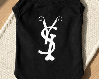 Y S L T-Shirt for Teacup, Small, and Medium Sized Dogs, Cotton and Affordable Designer Dog Clothes