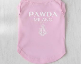 Camiseta de lujo para perros – Ropa para perros Pawda – Conjuntos de diseño para mascotas – Camisa para perros pequeños – Ropa de moda para cachorros – Ropa de moda para perros