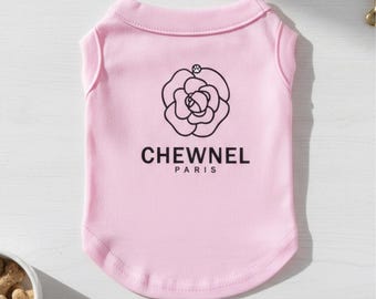 Camisa de lujo para perros pequeños / Ropa divertida de diseño / Camiseta negra de algodón para perros pequeños, medianos y grandes / Ropa moderna para perros