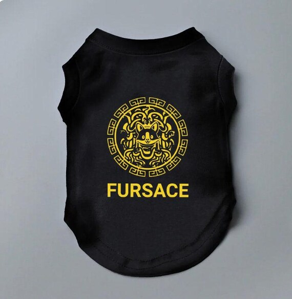 Fursace Dog Shirt – Funny Designer-Inspired Dog Tee for Teacup, Small, Medium Dogs – Medusa Print Dog Clothes – Cute Cotton Dog T-Shirt