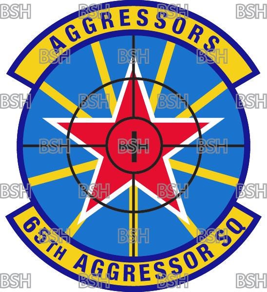 65th Aggressor Squadron (nellis AFB) Patch Vector Image