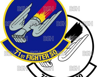 71st Fighter Squadron (Langley AFB) Patch Vector Image Files (.ai, .pdf, & .svg Formats) plus Rasters (.png and .jpg)