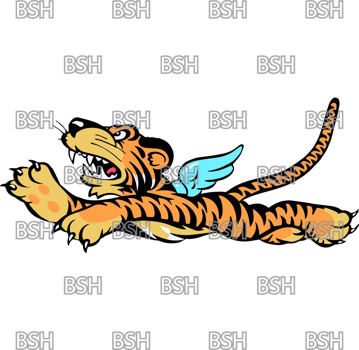 Flying Tiger Vector Image Files (.ai, .pdf, & .svg Formats) Plus