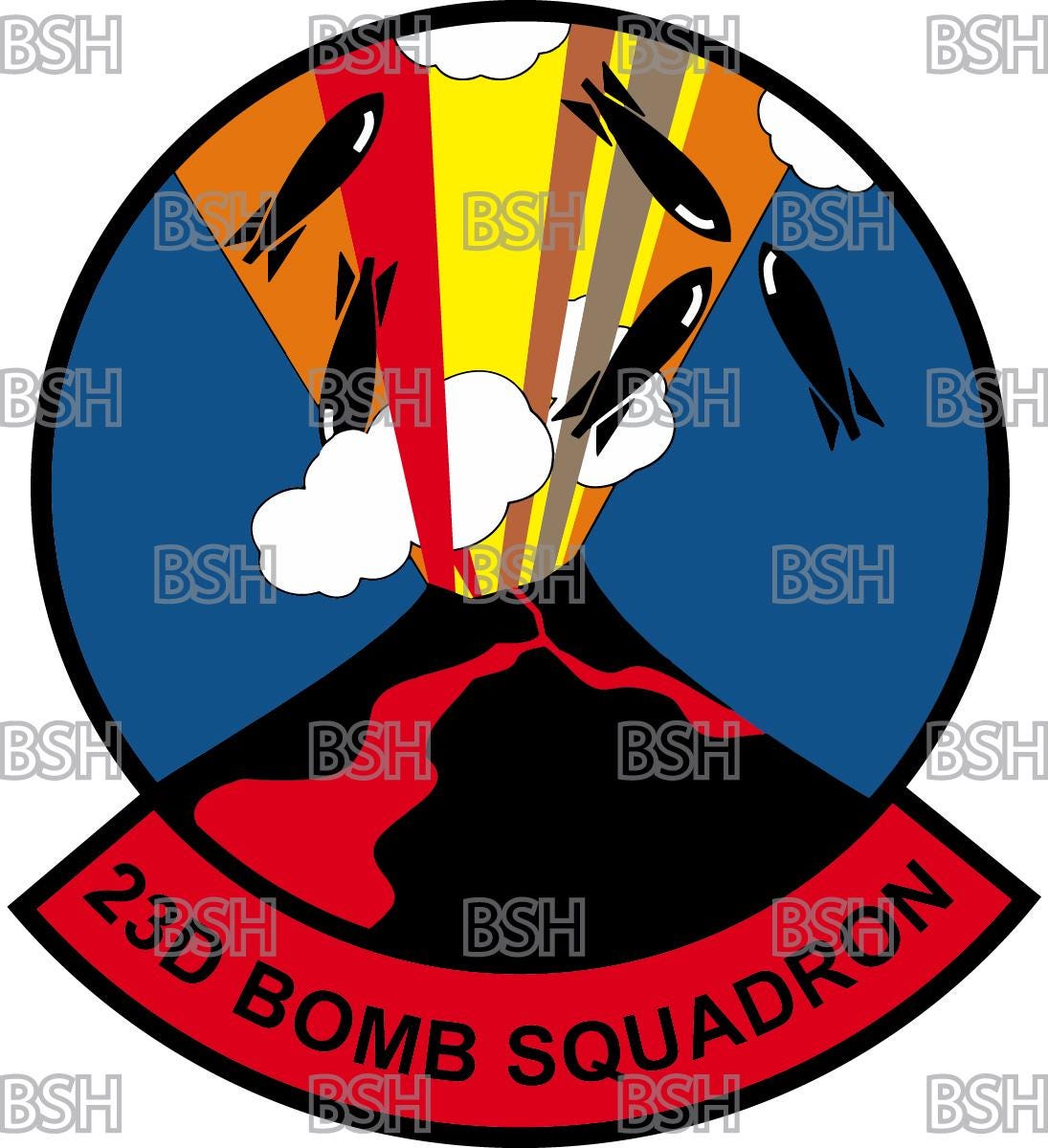 第 23 爆撃飛行隊 (マイノット空軍基地) パッチ ベクター イメージ