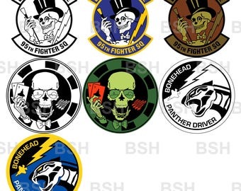 95th Fighter Squadron (Tyndall AFB) Patch Vector Image Files (.ai, .pdf, & .svg Formats) plus Rasters (.png and .jpg)