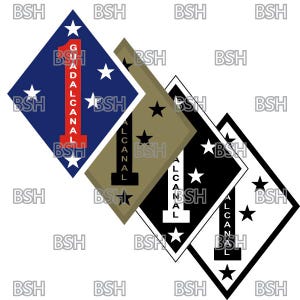 第 1 海兵師団の記章ベクター画像ファイル (.ai、.pdf、.svg 形式) とラスター (.png および .jpg)
