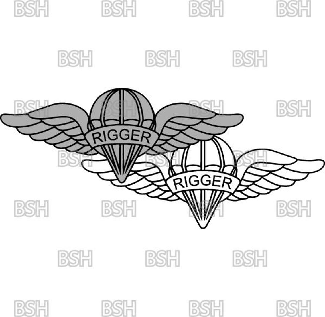 Army Rigger Badge Vector Image Files (.ai, .pdf, & .svg Formats) Plus ...