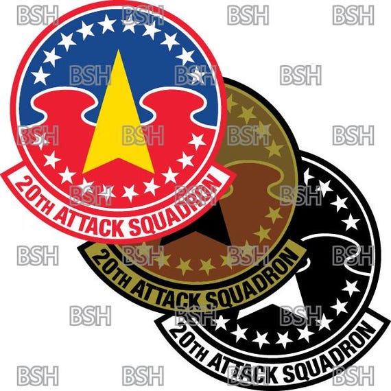 USAF 20th ATTACK SQUADRON PVCパッチ ミリタリー ゲーム・おもちゃ