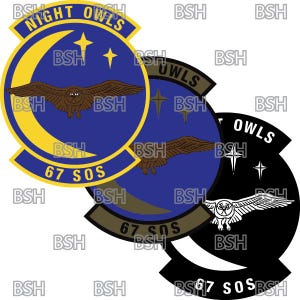 File di immagini vettoriali della patch del 67th Special Operations Squadron (RAF Mildenhall) (formati .ai, .pdf e .svg) più raster (.png e .jpg)