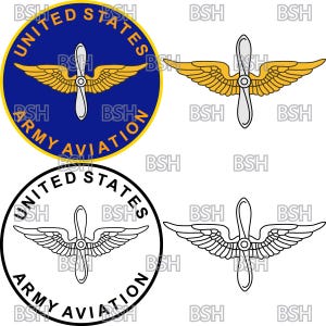 Fichiers d'image vectorielle de l'emblème de l'aviation de l'armée (formats .ai, .pdf et .svg) plus des images raster (.png et .jpg)