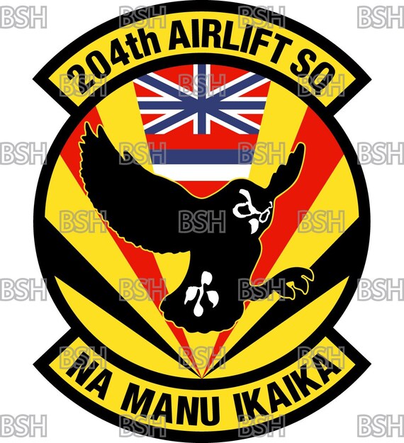 204th Airlift Squadron (hawaii ANG) Patch Vector Image Files