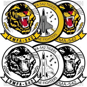 VMFA-542 Patch (MCAS Cherry Point) Vector Image Files (.ai, .pdf, & .svg Formats) plus Rasters (.png and .jpg)