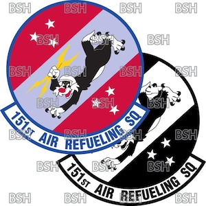 151st Air Refuelling Squadron (Tennessee ANG) patch vectorafbeeldingsbestanden (.ai-, .pdf- en .svg-indelingen) plus rasters (.png en .jpg)