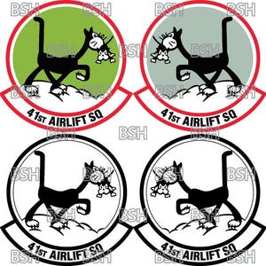 41st Airlift Squadron (Little Rock AFB) patch vectorafbeeldingsbestanden (.ai-, .pdf- en .svg-indelingen) plus rasters (.png en .jpg)