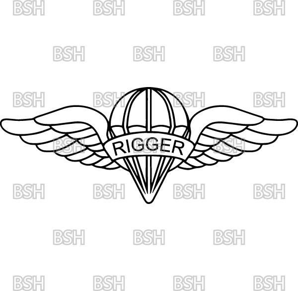 Army Rigger Badge Vector Image Files (.ai, .pdf, & .svg Formats) Plus ...